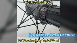High-Profile 75mm Carbon Fiber Wheelset